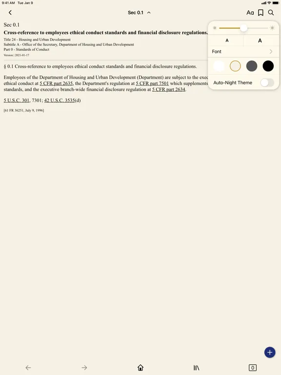 Tangkapan skrin CFR 24 by PocketLaw iPad 