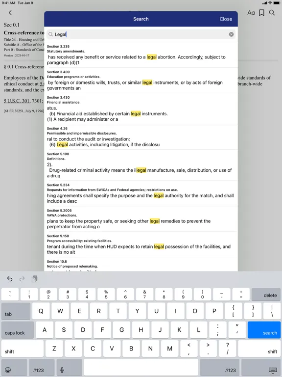 Tangkapan skrin CFR 24 by PocketLaw iPad 