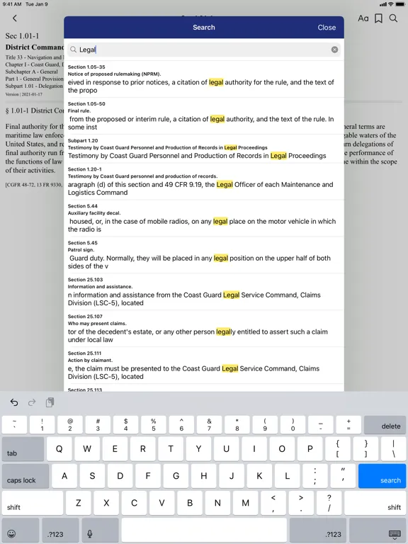 Zrzuty ekranu CFR 33 by PocketLaw iPad 