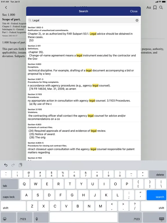 CFR 48 by PocketLaw iPad 应用截图
