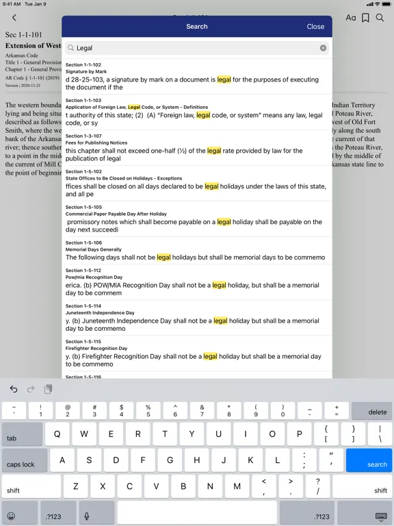 تصاویر Arkansas Code by PocketLaw iPad 