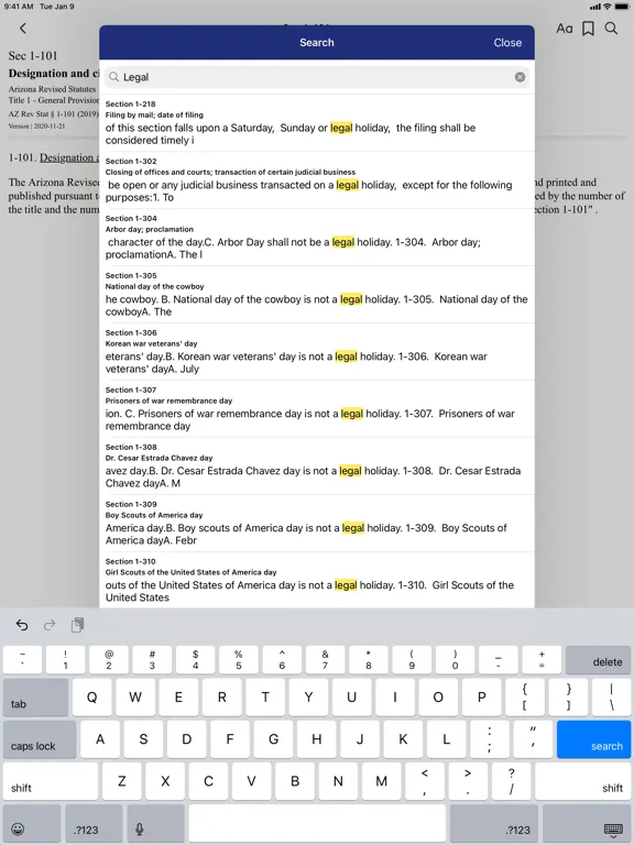Arizona Statutes by PocketLaw iPad 應用截圖