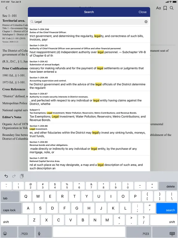 District Of Columbia Code iPad  Ekran Görüntüleri