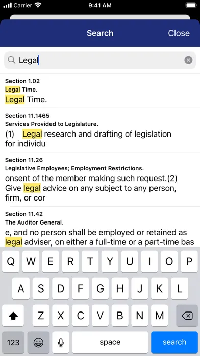 Tangkapan skrin Florida Statutes by PocketLaw