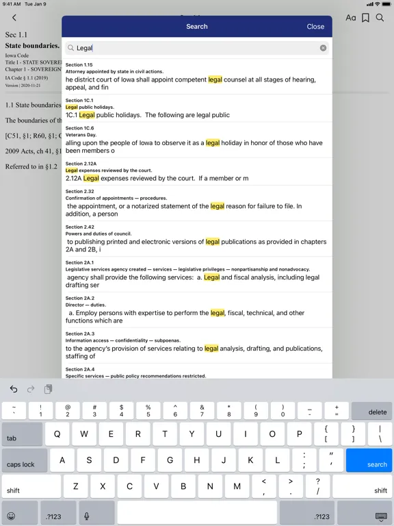 Iowa Code by PocketLaw iPad 應用截圖
