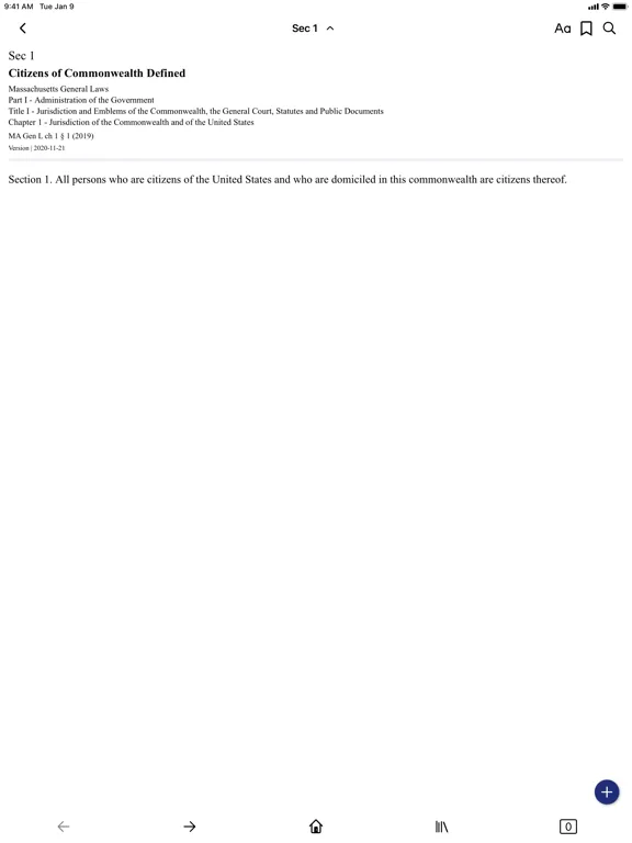 Скриншоты Massachusetts General Laws iPad 
