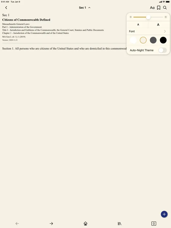 Скриншоты Massachusetts General Laws iPad 
