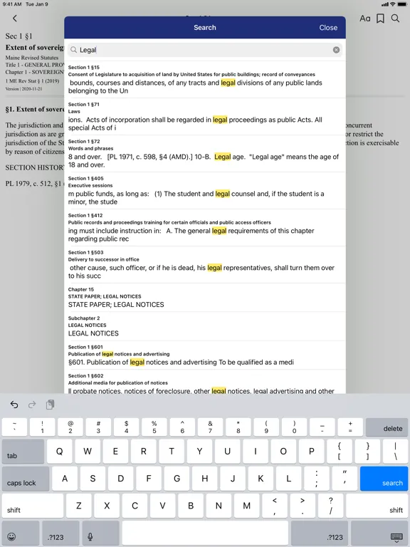 Скриншоты Maine Revised Statutes iPad 