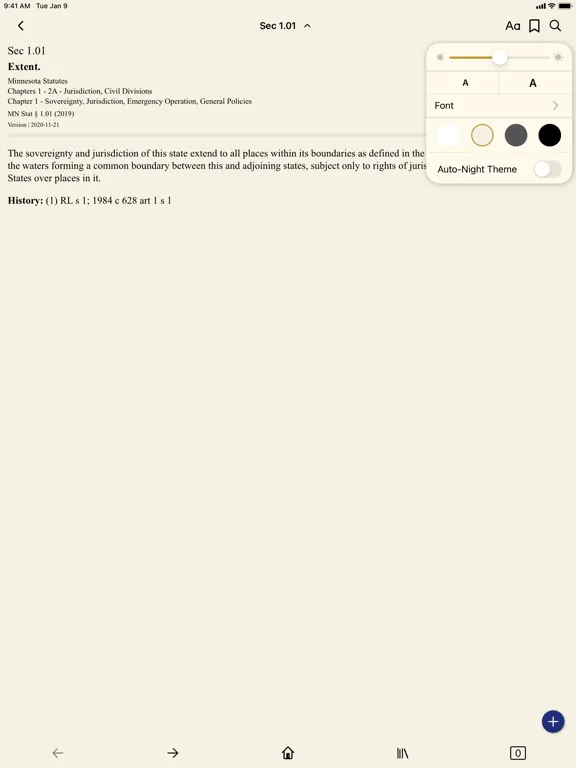 Capturas de pantalla de Minnesota Statutes PocketLaw iPad 