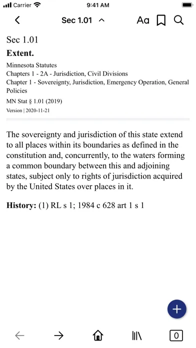 Capturas de pantalla de Minnesota Statutes PocketLaw