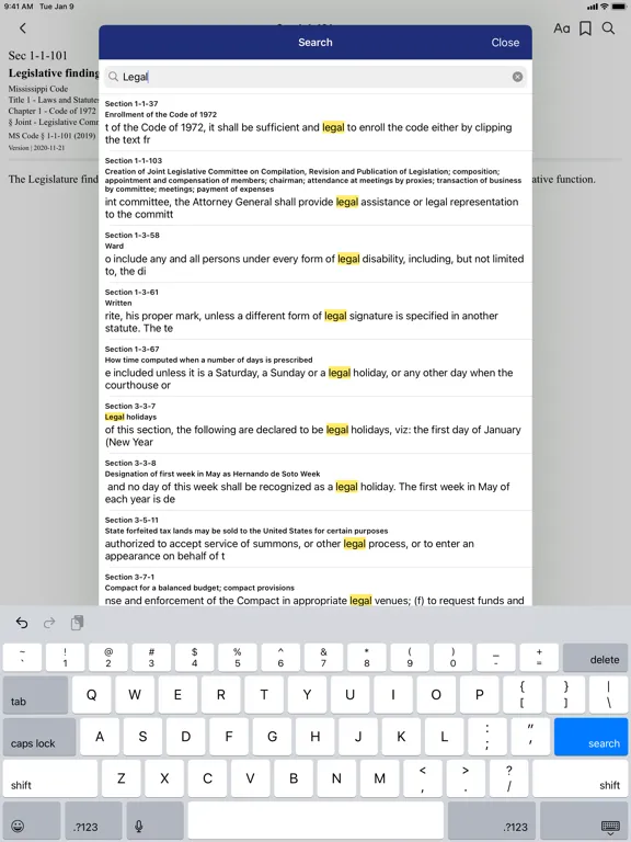 Mississippi Code by PocketLaw iPad  سکرین شاٹس