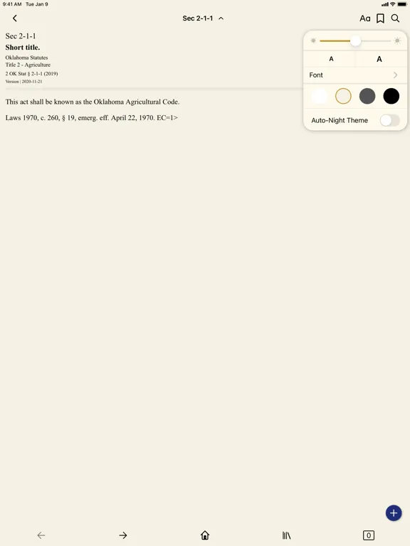 Ảnh chụp màn hình của Oklahoma Statutes by PocketLaw iPad 