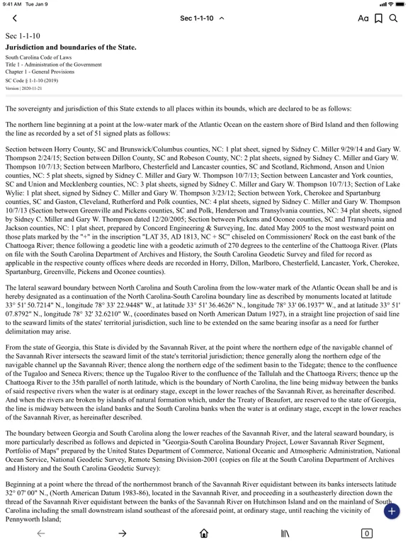 South Carolina Code Of Laws iPad 应用截图