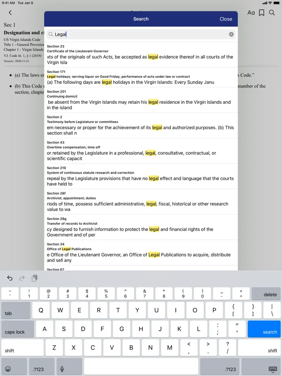 Capturas de pantalla de US Virgin Islands Code iPad 