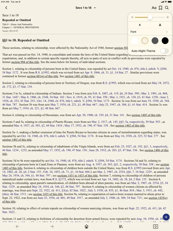 USC 8 - Aliens And Nationality iPad 应用截图