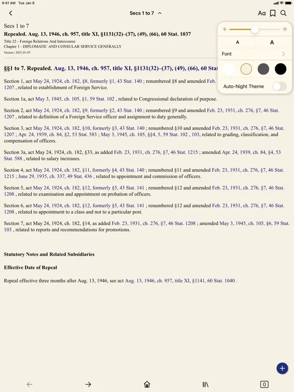 Zrzuty ekranu USC 22 by PocketLaw iPad 