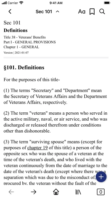 USC 38 - Veterans' Benefits سکرین شاٹس