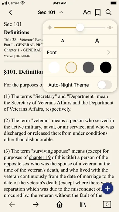 USC 38 - Veterans' Benefits سکرین شاٹس