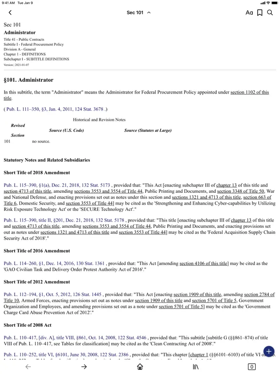 Screenshot di USC 41 - Public Contracts iPad 