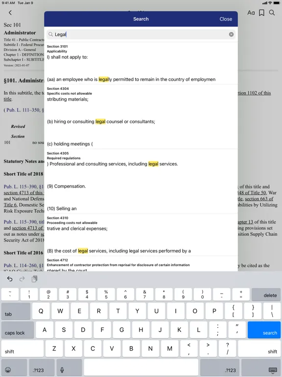 Screenshot di USC 41 - Public Contracts iPad 