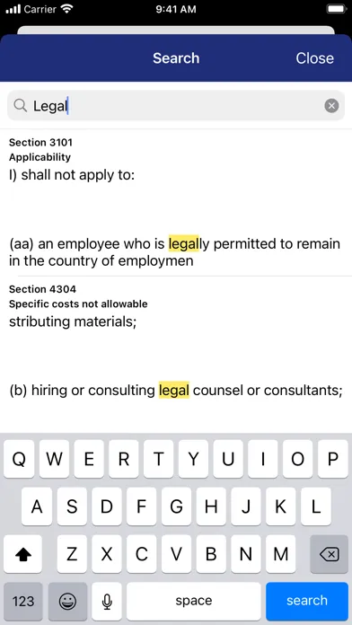 Screenshot di USC 41 - Public Contracts