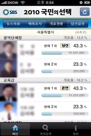 صور SBS 2010 지방선거 - 국민의 선택