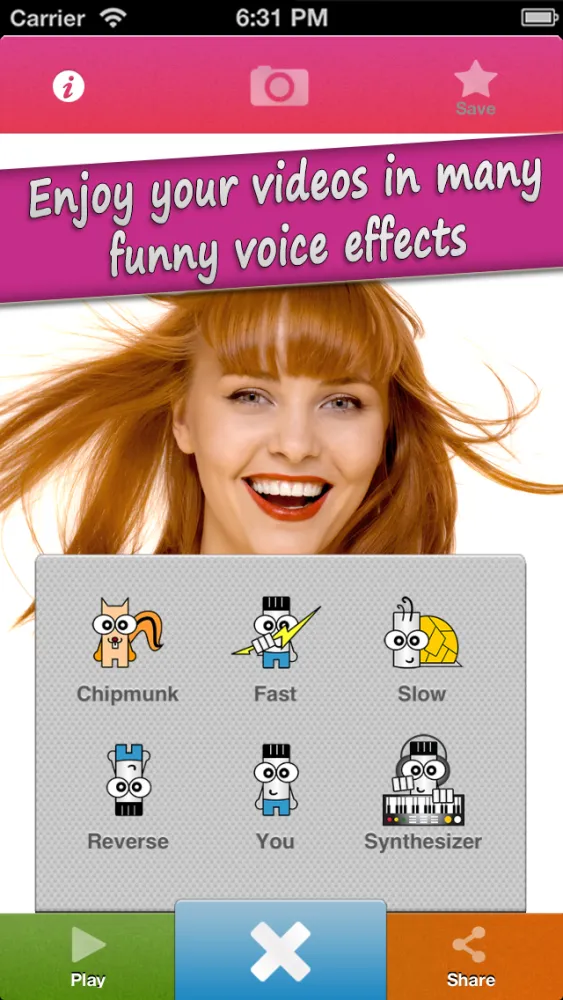 Capturas de tela do Voicy Helium Voice Change.r & Record.er - Transform.er your video.s into fun.ny chipmunk effect.s