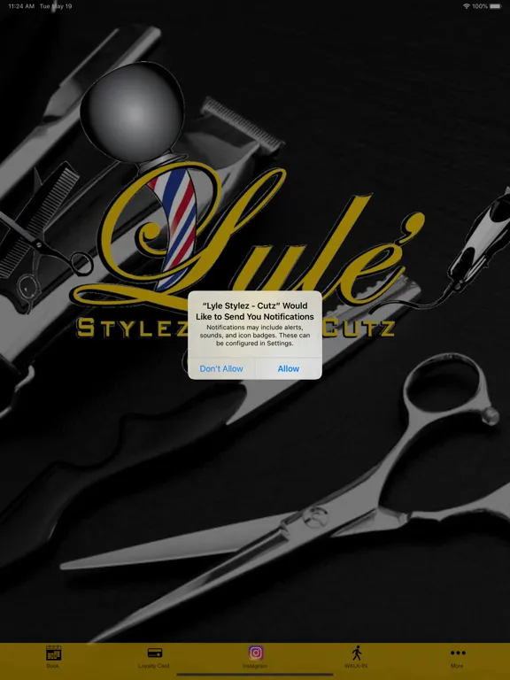 Tangkapan skrin Lyle Stylez & Cutz iPad 