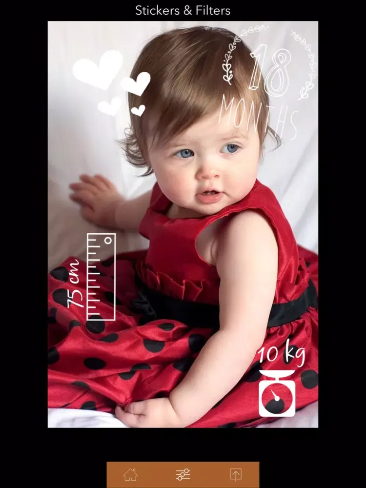 +470 stickers & filters | baby story iPad 应用截图