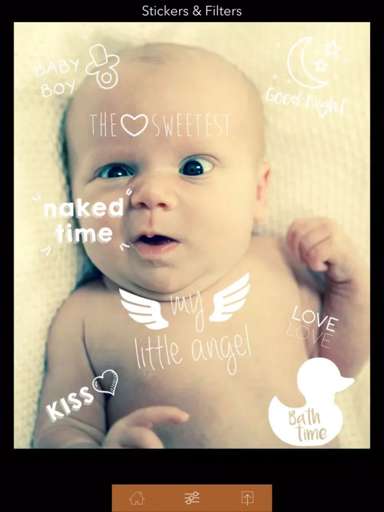 +470 stickers & filters | baby story iPad 应用截图