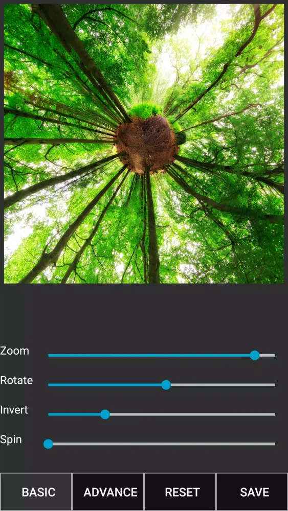 Capturas de tela do Tiny Planet FX Pro