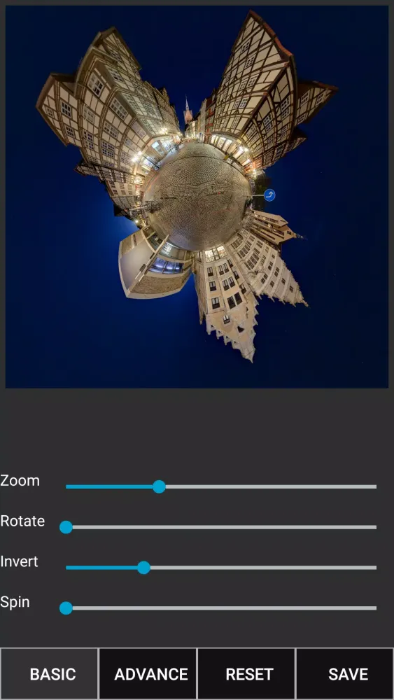 Capturas de tela do Tiny Planet FX Pro