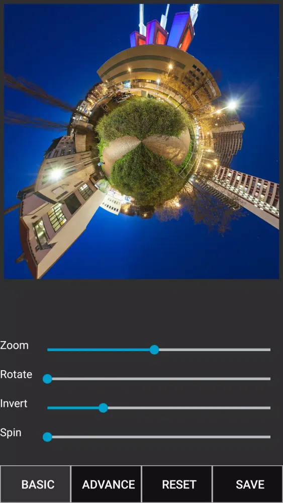 Capturas de tela do Tiny Planet FX Pro