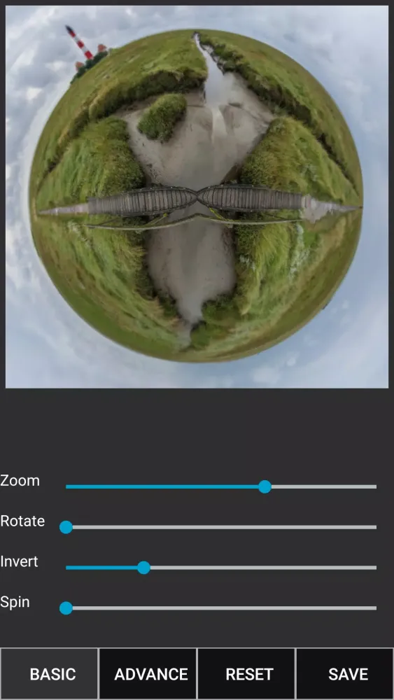 Capturas de tela do Tiny Planet FX Pro