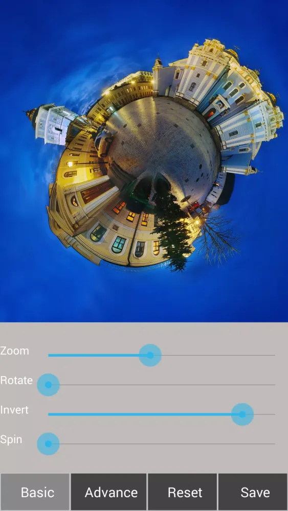 Capturas de tela do Tiny Planet FX Pro