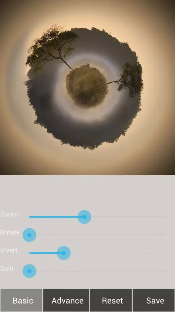 Capturas de tela do Tiny Planet FX Pro