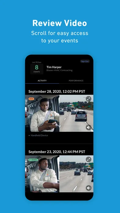 Lytx Driver سکرین شاٹس