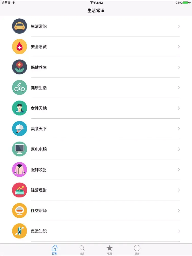 生活常识大全 - 生活必备百科知识 iPad  স্ক্রিনশট