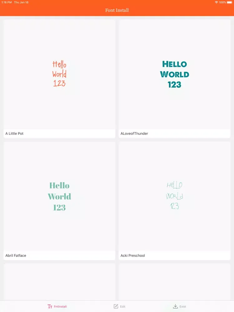 Fonts Install - Cool Fonts iPad  스크린샷