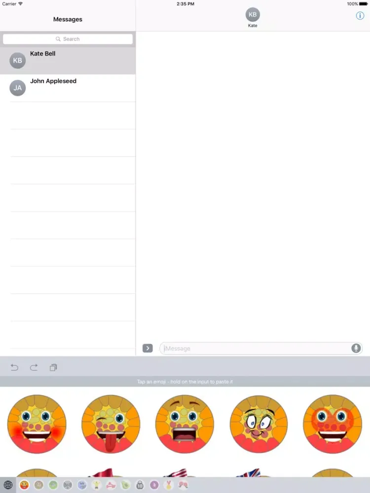 Captures d'écran de PanEmojis iPad 