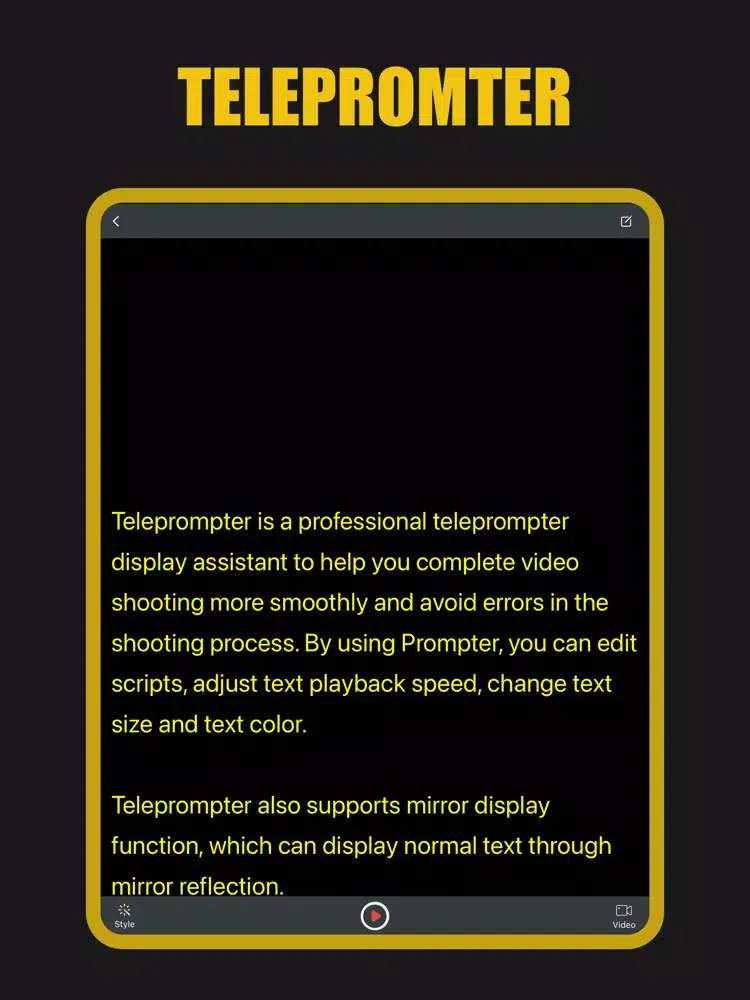 Teleprompter - Script Prompter iPad  স্ক্রিনশট