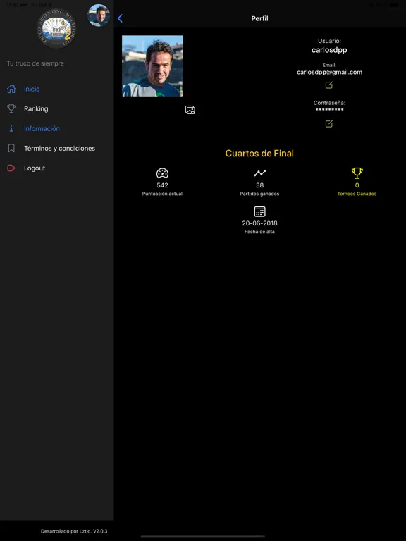 ภาพหน้าจอของ Truco Argentino Multitorneo iPad 