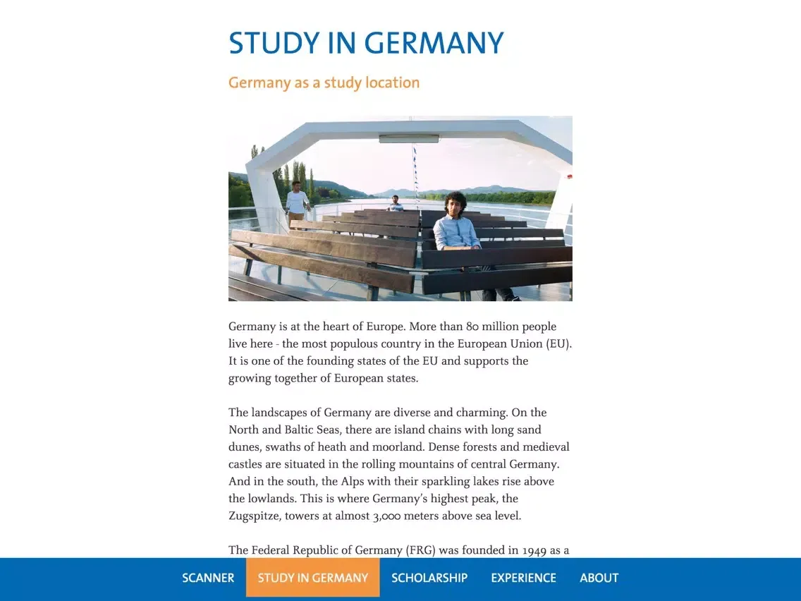 Скриншоты Study in Germany iPad 