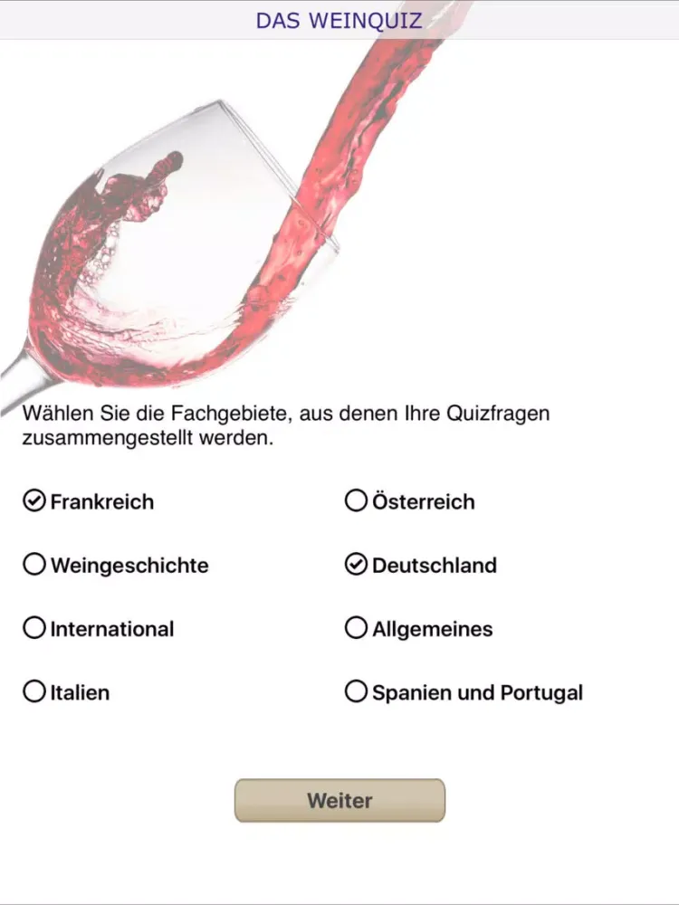 Das Weinquiz iPad 應用截圖