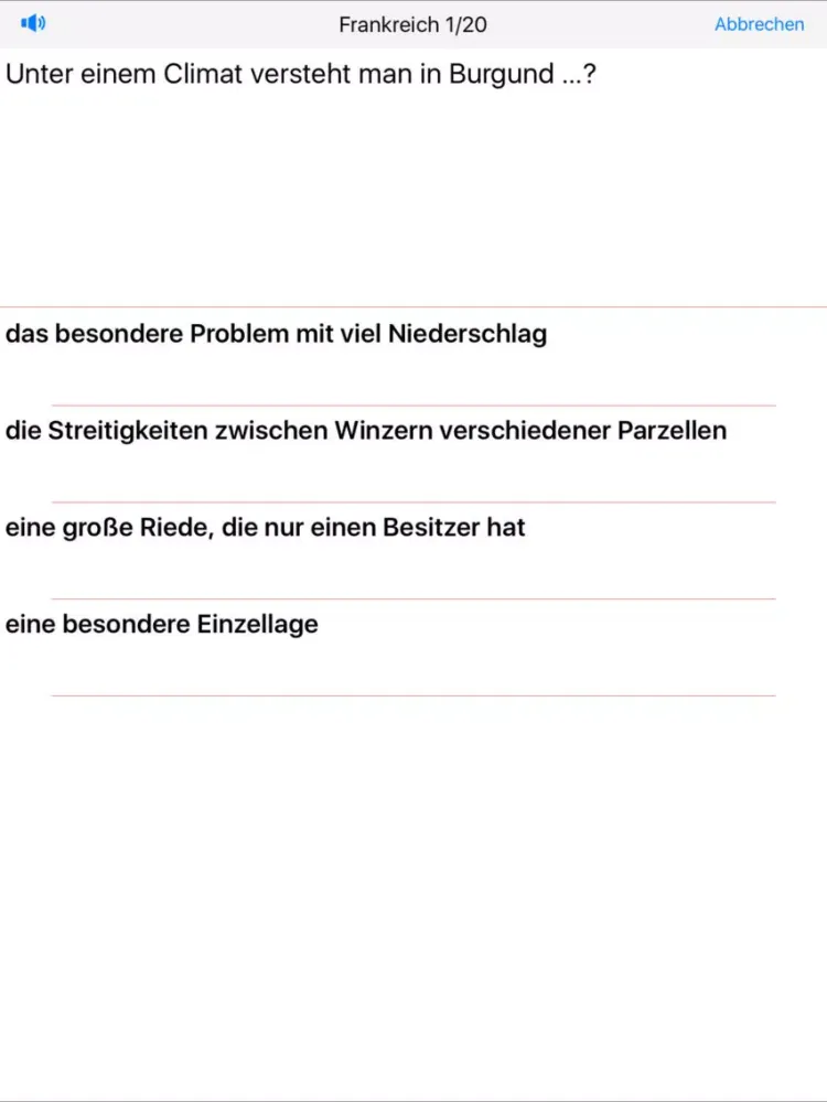 Das Weinquiz iPad 應用截圖
