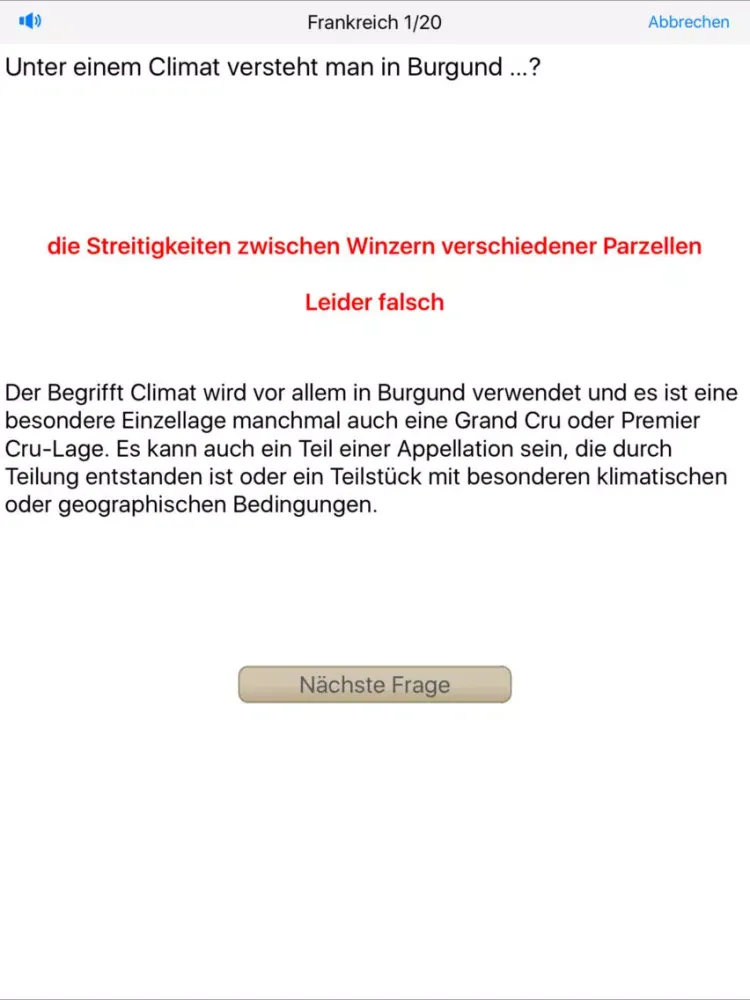 Das Weinquiz iPad 應用截圖