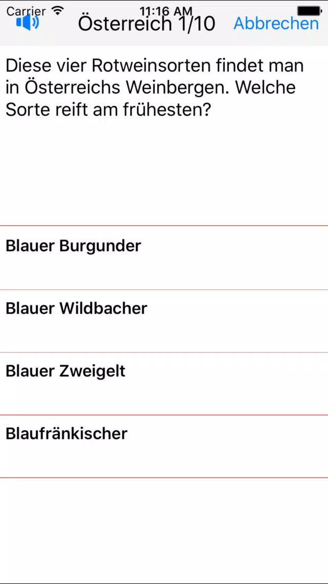 Tangkapan skrin Weinquiz Österreich