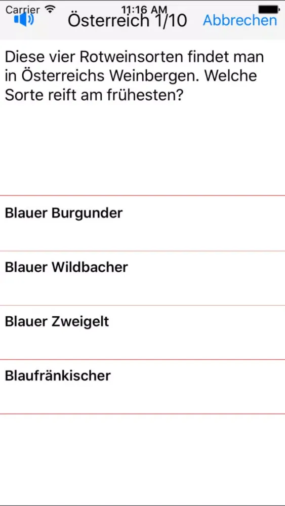 ภาพหน้าจอของ Weinquiz Österreich