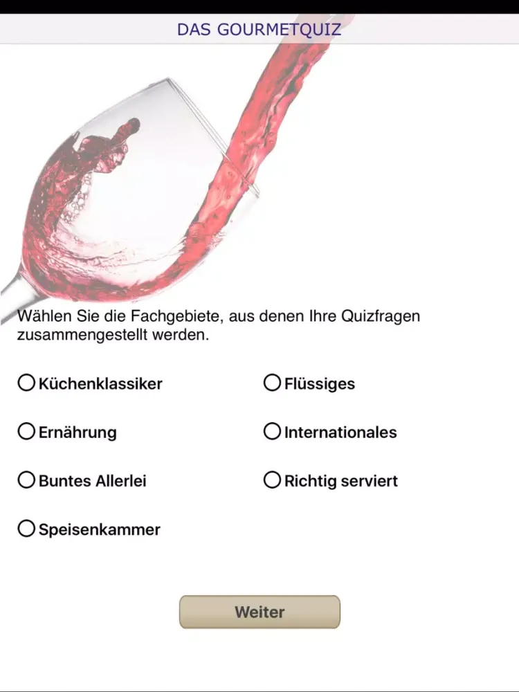 Gourmetquiz iPad  Screenshots