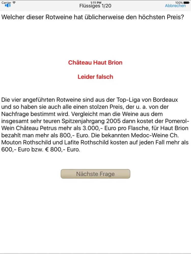 Gourmetquiz iPad  Screenshots